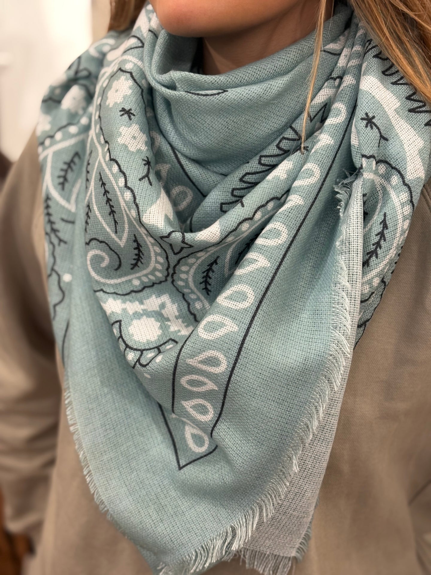 Bandana XL vert d’eau