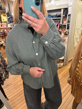 Charger l'image dans la galerie, Chemise col empire bleu
